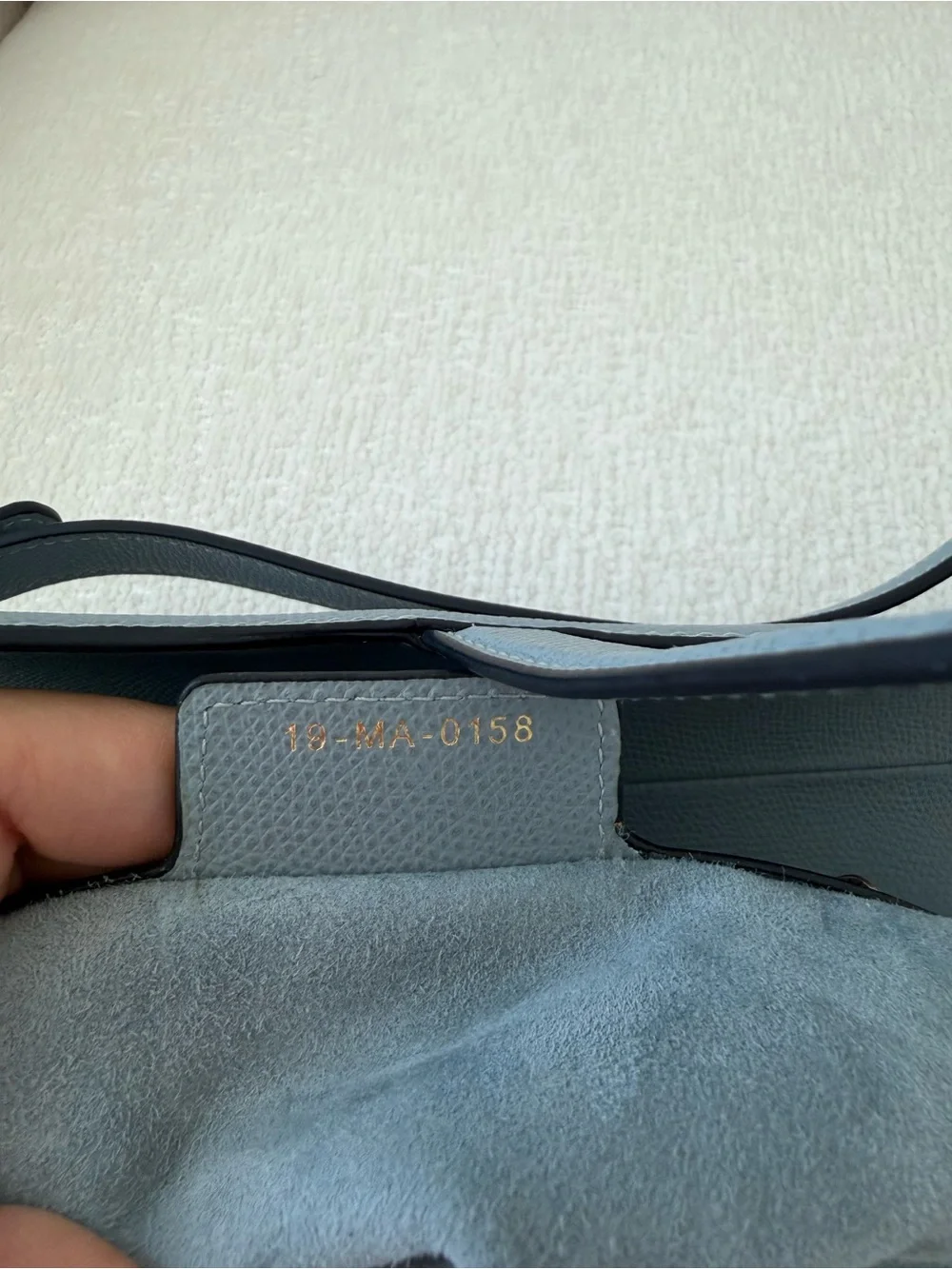 Dior Grey Saddle Bag with Gold 'D' Hardware
